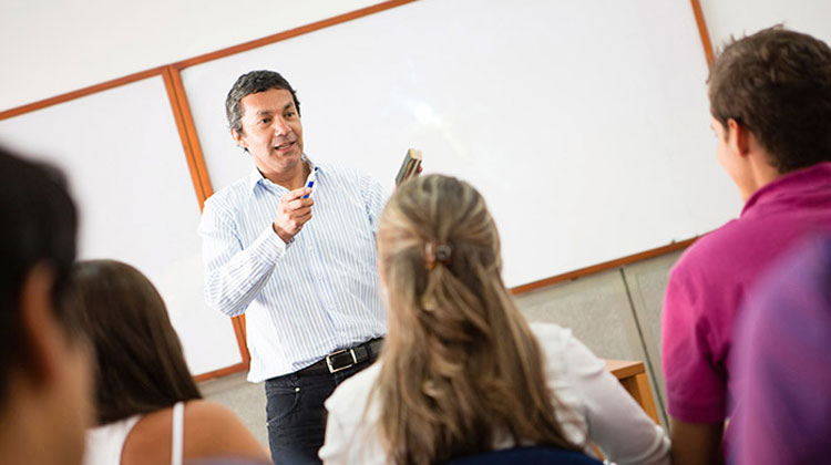 Teacher in class